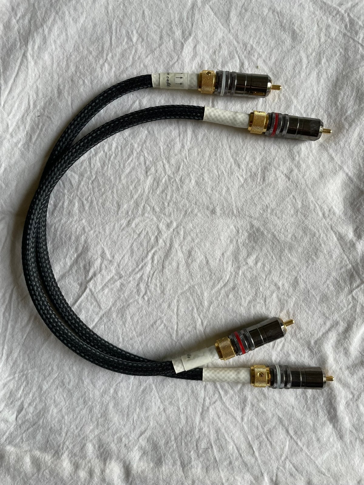 John van Gent phono-interlinks 40 cm, Audio, Tv en Foto, Verzenden, Zo goed als nieuw, Minder dan 2 meter, Interlink-kabel