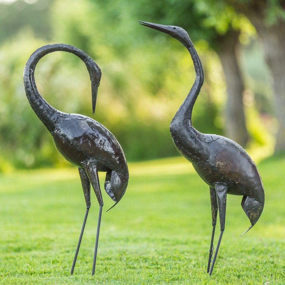 Mooievogels - Paradijskraanvogels, Antiek en Kunst, Kunst | Designobjecten, Beeld, Metaal, Handgemaakt, 150 cm