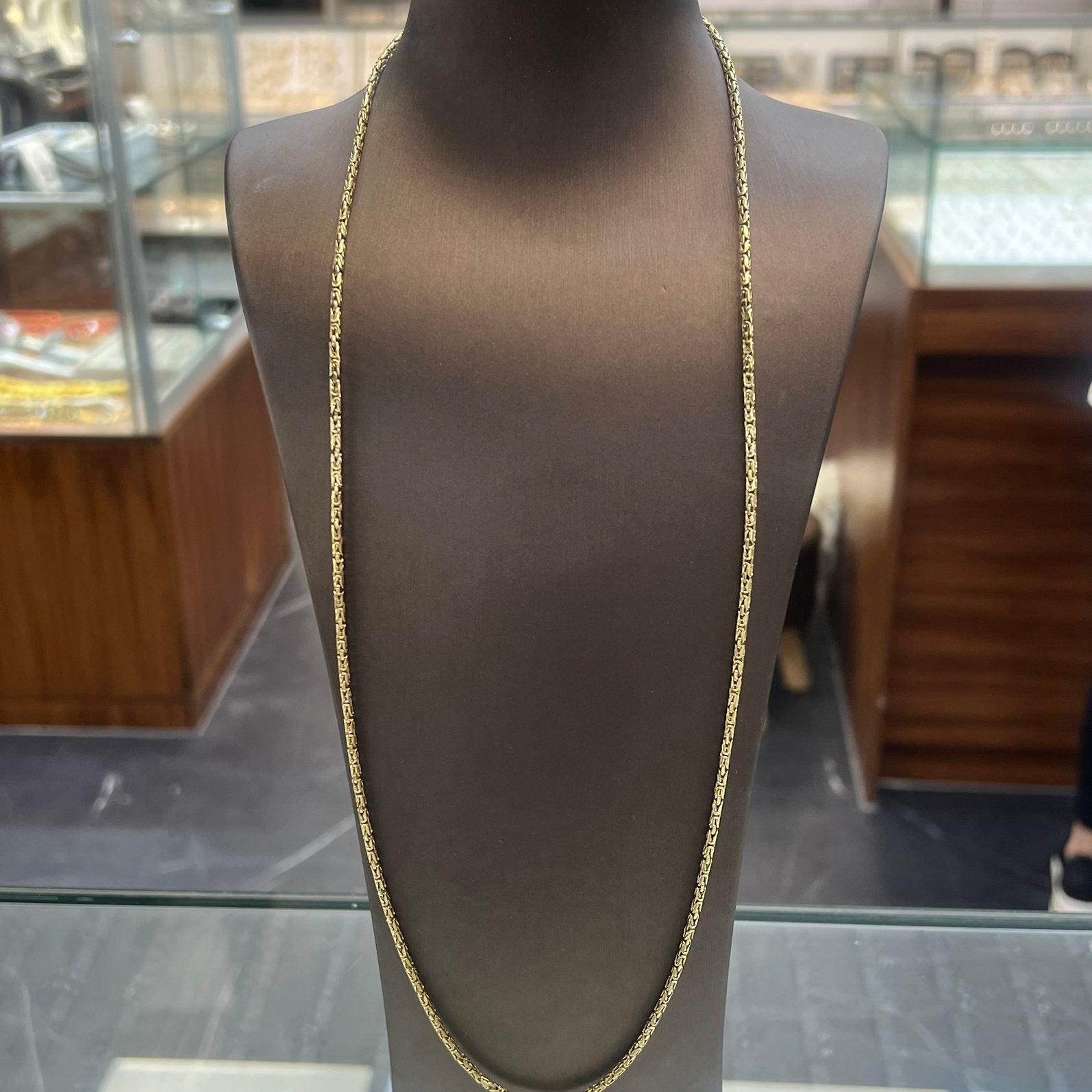 14k gouden koningsketting massief goud 23,5 gram, Sieraden, Tassen en Uiterlijk, Kettingen, Ophalen of Verzenden, Zo goed als nieuw
