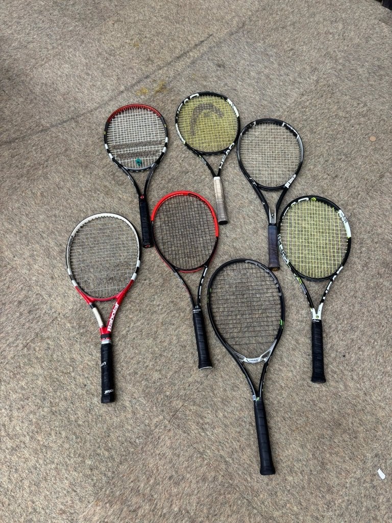 Diverse tennisrackets (7 stuks), Ophalen, Gebruikt, Racket, Overige merken