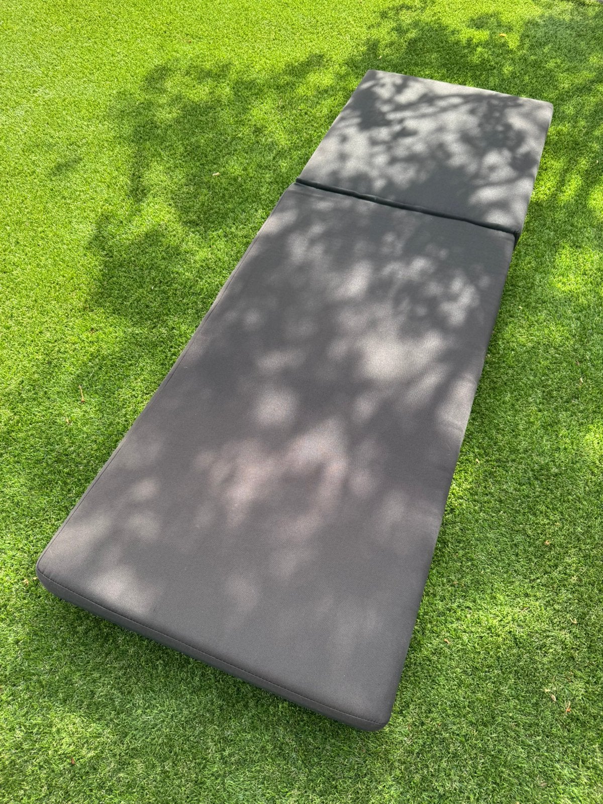 Ligbed-kussen zwart (~190x63x9,5), Tuin en Terras, Ophalen, Gebruikt