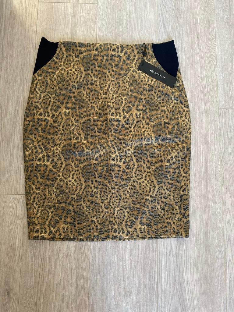 Nieuwe Expresso rok met dierenprint - Maat 42 (XL), Bruin, Maat 46/48 (XL) of groter, Nieuw, Ophalen of Verzenden