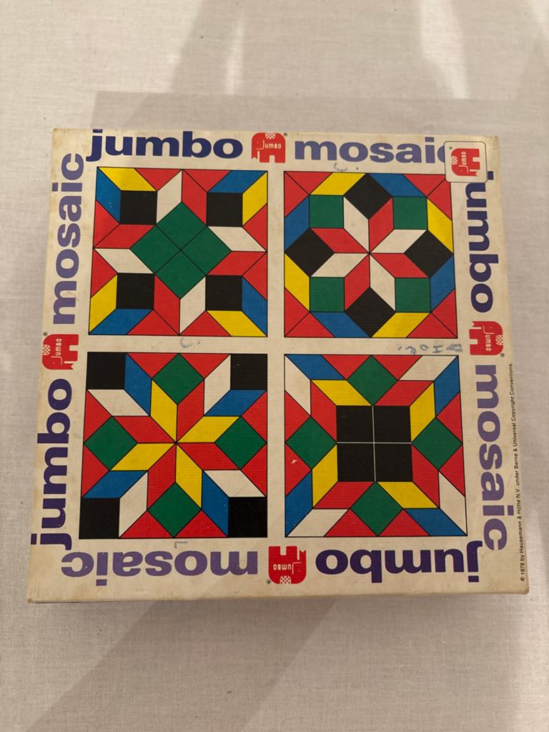 Jumbo Mozaïek Spel - Kleurrijk Houten Legpuzzel, Antiek en Kunst, Antiek | Speelgoed, Ophalen of Verzenden