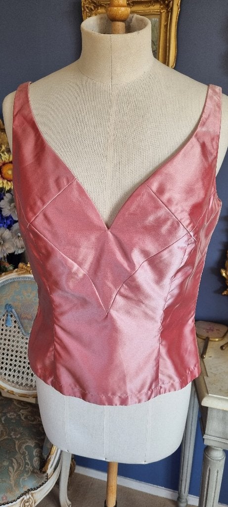 rose satijnen dames top designer Sonja Kiefer(duits)  maat M, Nieuw, Ophalen of Verzenden, Roze, Maat 36 (S)
