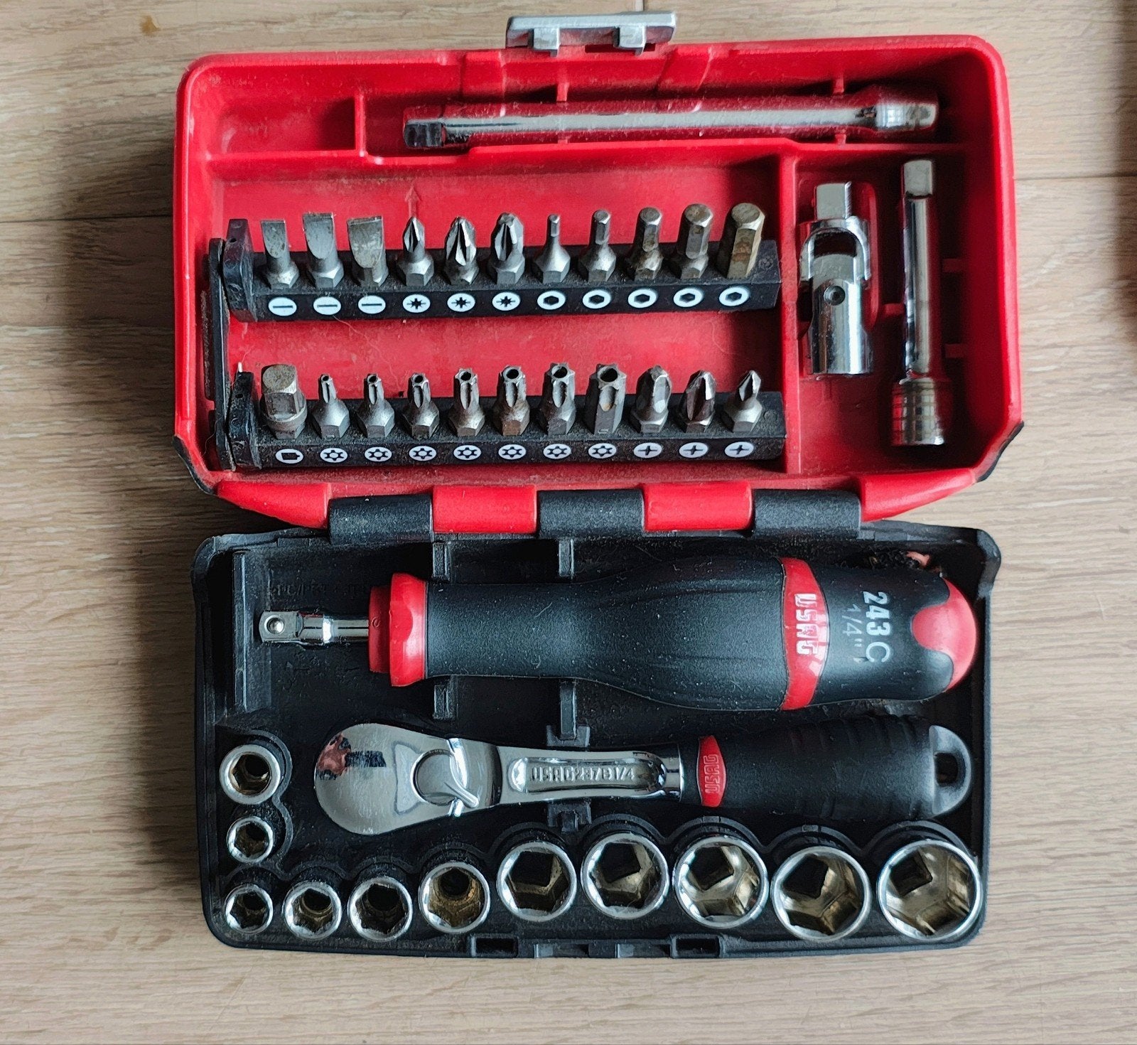 USAG 1/4inch doppendoos metrische maten., Ophalen of Verzenden