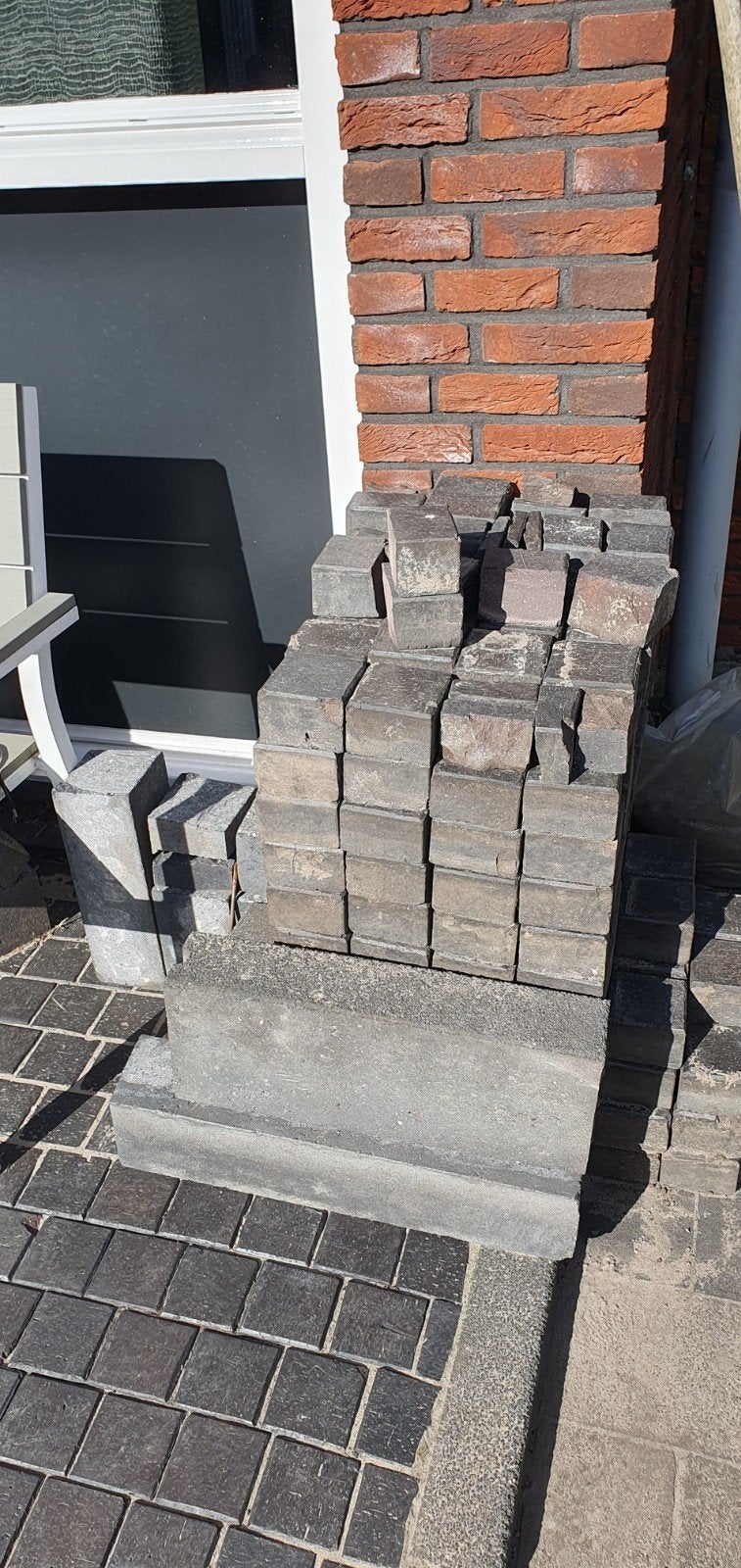 Natuurstenen blokken, ongeveer 200 stuks, Ophalen, Gebruikt, Klinkers, 5 tot 10 m²