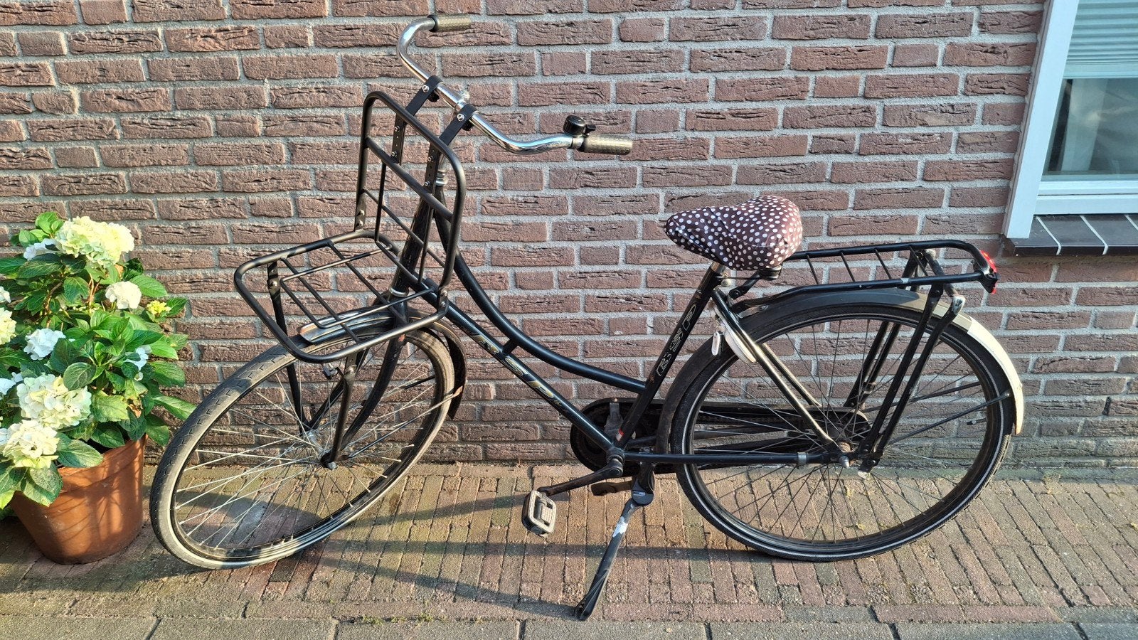 BSP Omafiets/Stadsfiets zwart met voordrager en terugtraprem, Ophalen, Terugtraprem, Gebruikt, Versnellingen