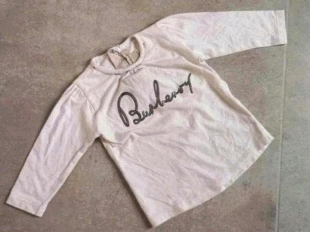 Burberry longsleeve maat 68 ZGAN, Kinderen en Baby's, Jongetje of Meisje, Ophalen of Verzenden, Zo goed als nieuw, Burberry