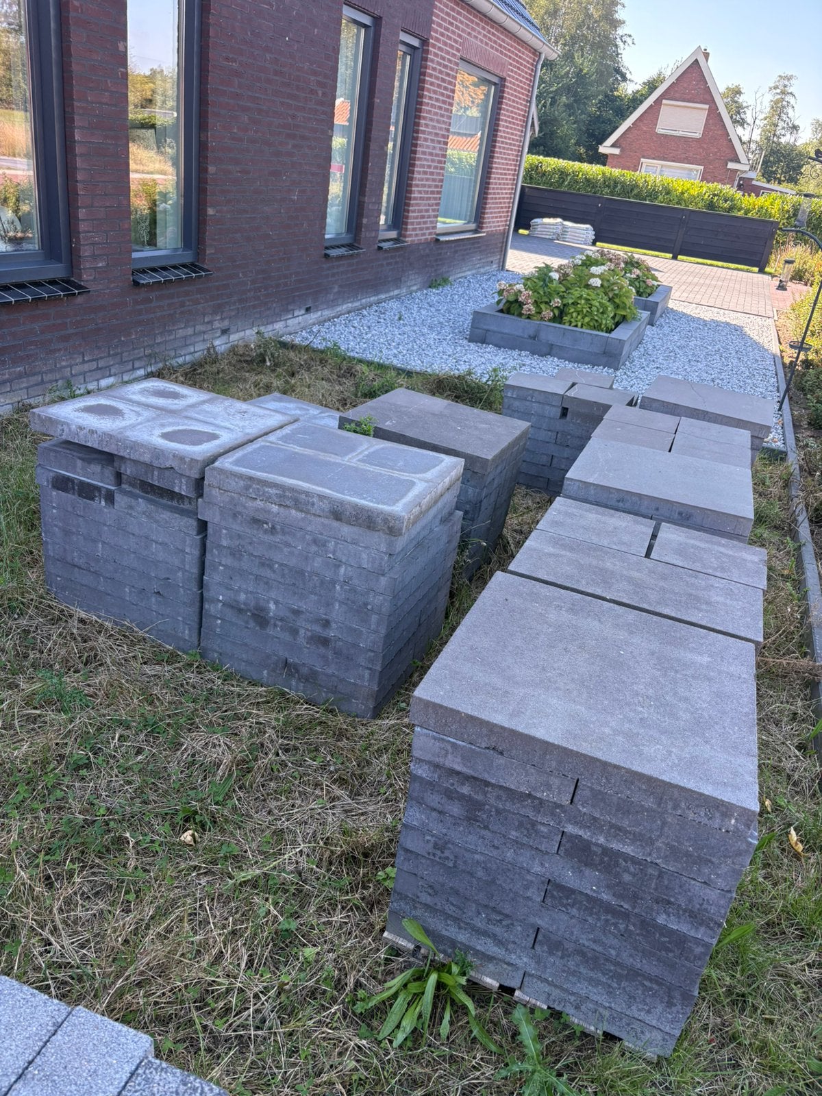 Wildverband tegels te koop, Ophalen, Zo goed als nieuw, Beton, Terrastegels