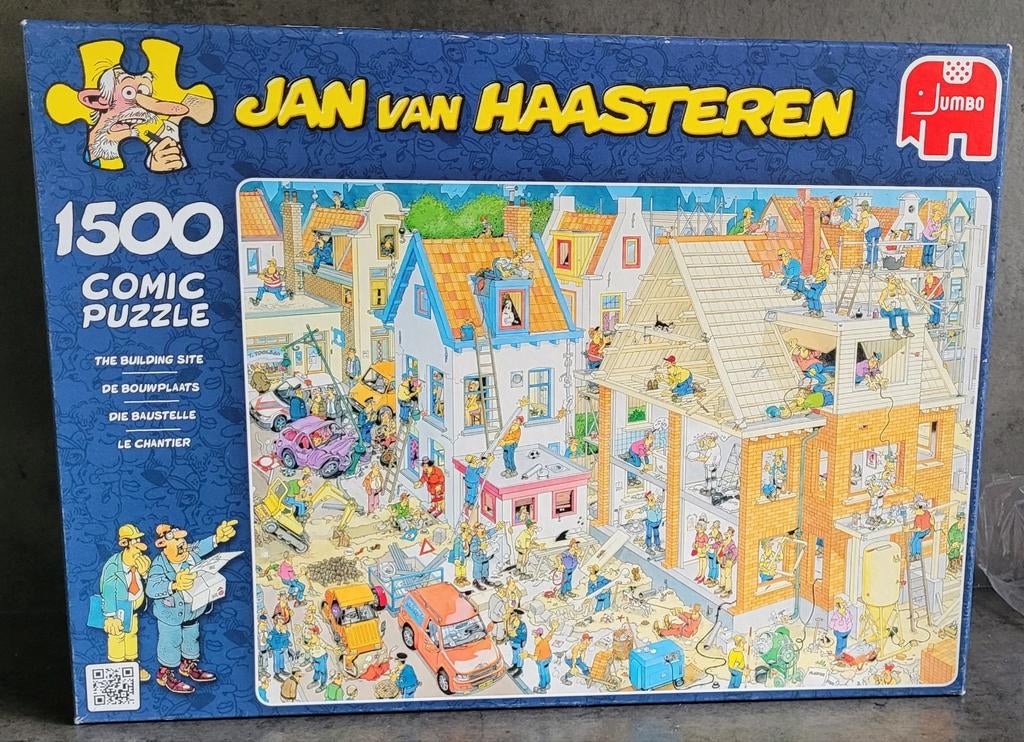 2 Jan van Haasteren puzzels - 1500 stukjes - compleet, Ophalen, 500 t/m 1500 stukjes, Gebruikt, Legpuzzel