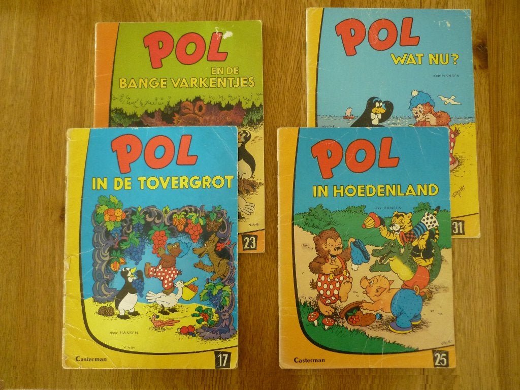 4x Pol stripboeken - Hansen / nr. 17 - 23 - 25 - 31, Meerdere stripboeken, Ophalen of Verzenden, Gelezen, Hansen