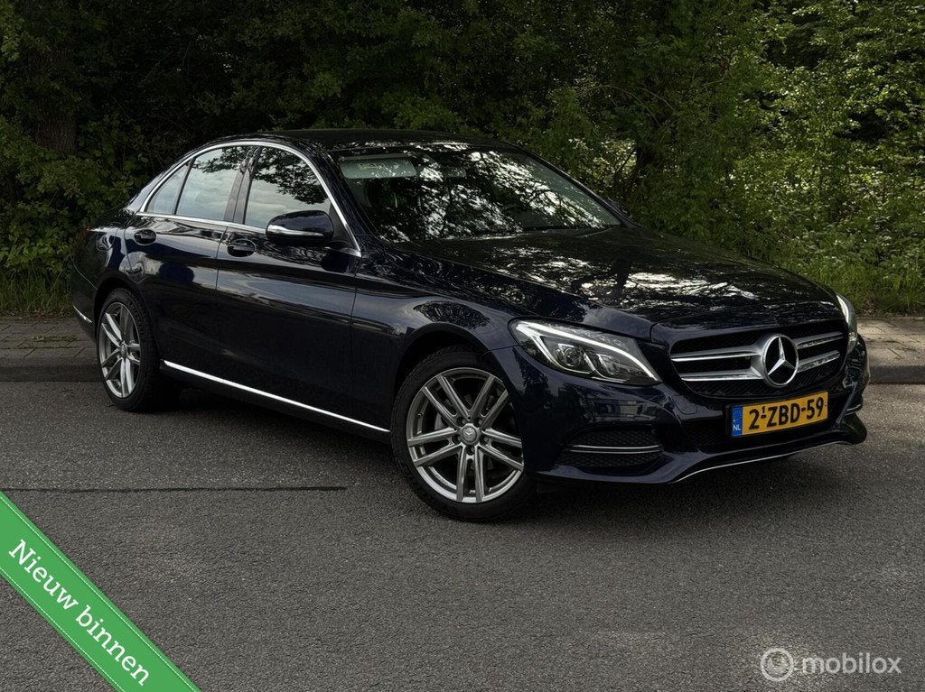 Mercedes C-klasse 180, Auto's, Achterwielaandrijving, Gebruikt, Blauw, Bedrijf