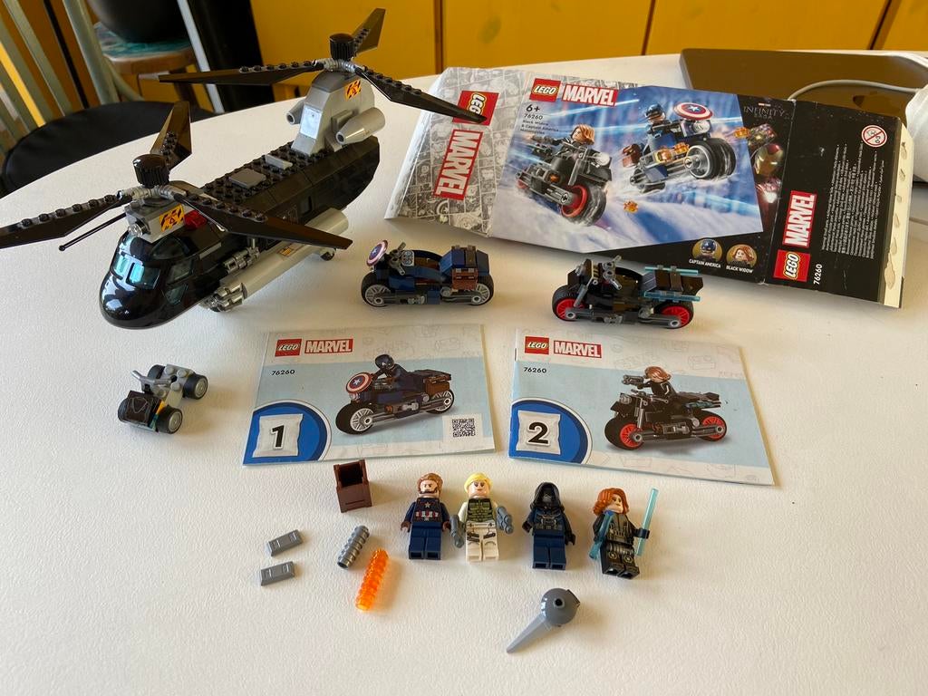 Lego 76162 Black Widow's Helicopter Chase + gratis 76260, Ophalen of Verzenden, Zo goed als nieuw