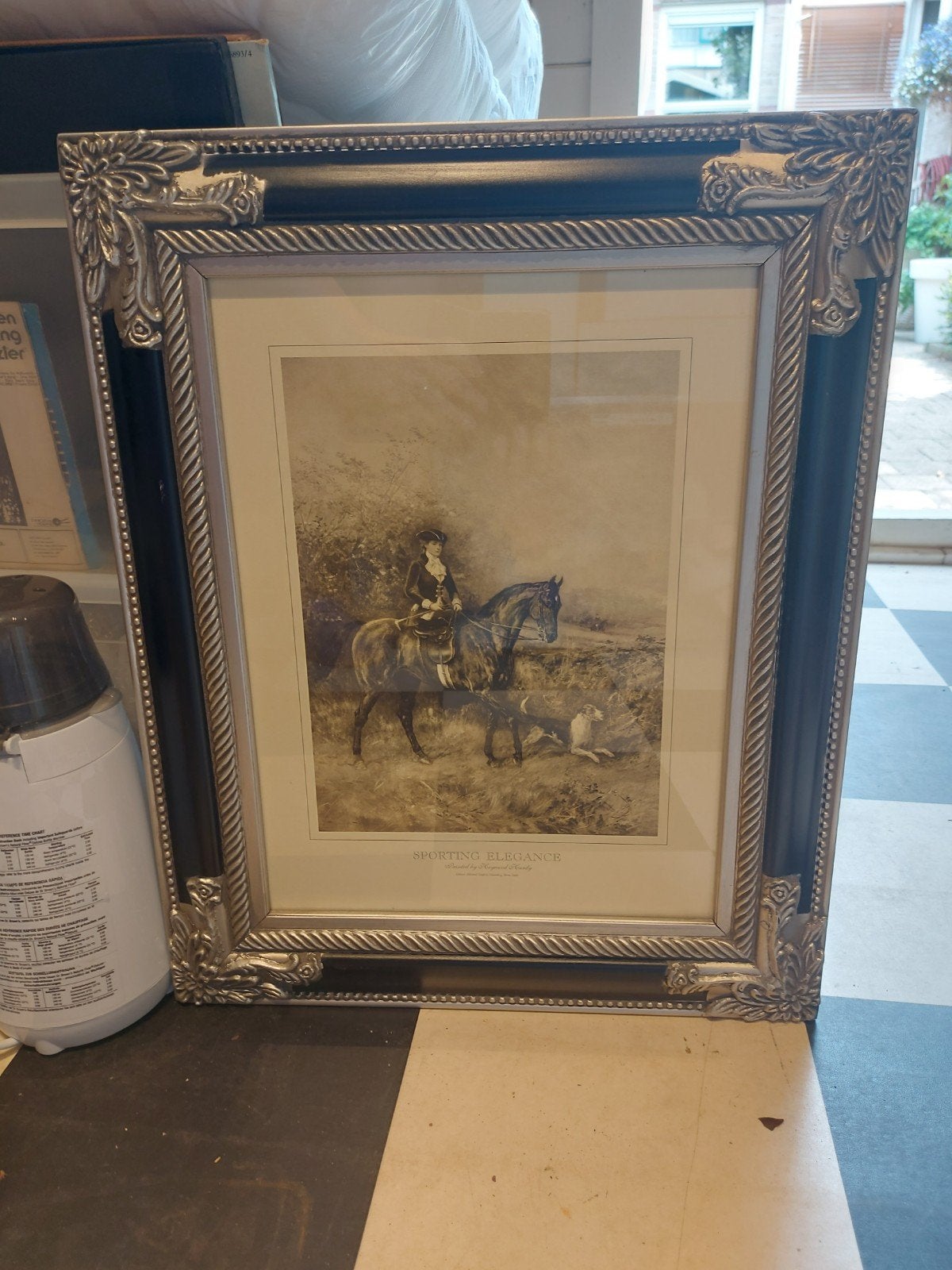 Engelse afbeelding prent in mooie lijst, Ophalen, Minder dan 50 cm, Schilderij