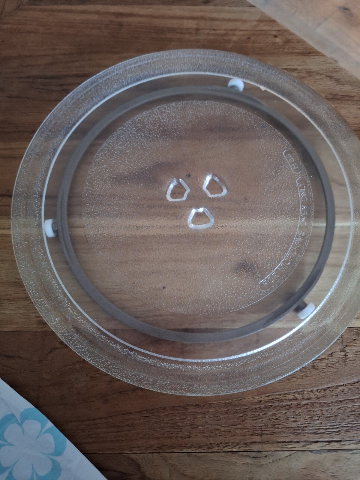 Glazen Draaiplateau Magnetron met Ring - 28,4 cm, Ophalen of Verzenden, Gebruikt, Draaiplateau
