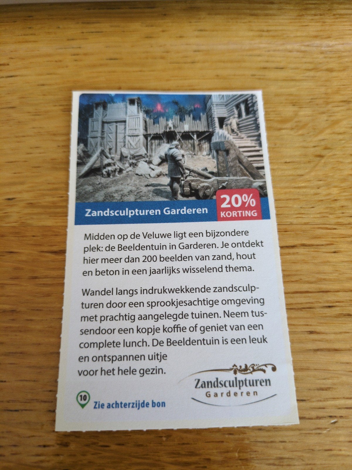 Kortingsbon voor Zandsculpturen Garderen, 20 % korting, Tickets en Kaartjes, Drie personen of meer, Kortingskaart