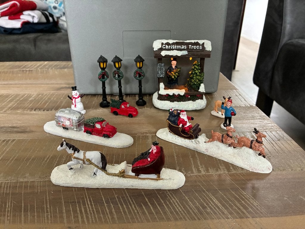 Kerst tafereeltje, Meerkleurig, Overige stijlen, Ophalen of Verzenden, Zo goed als nieuw