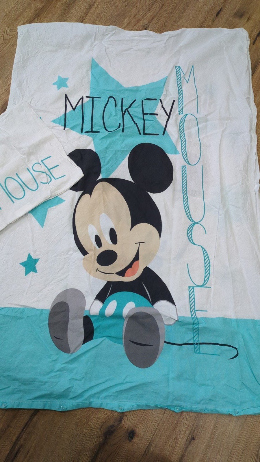 Mickey Mouse Dekbedovertrek 90x130 cm 100% Katoen, Ophalen of Verzenden
