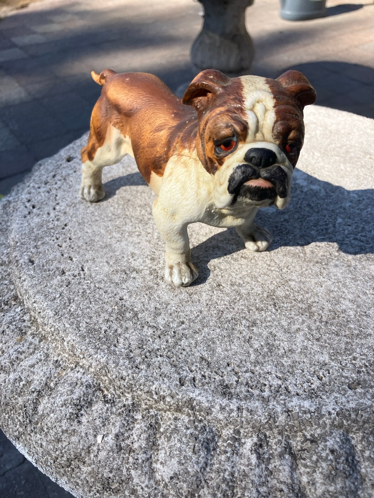 Vintage Bulldog beeldje - Decoratief hondenbeeld, Ophalen of Verzenden, Gebruikt, Dier