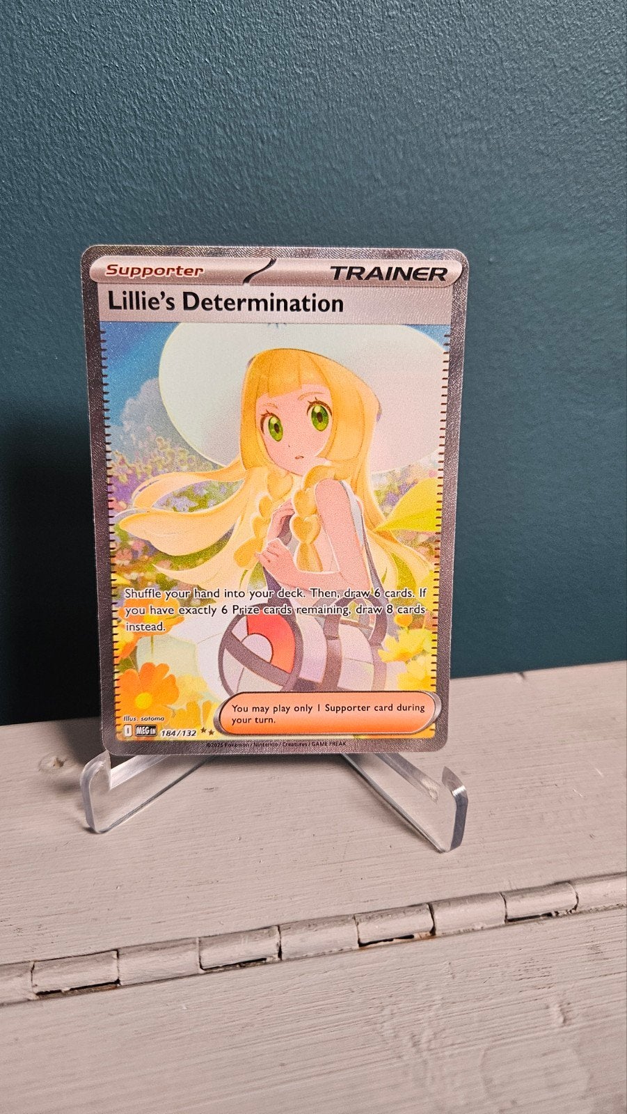 Lillie's Determination 184 Trainer Kaart Pokémon TCG, Ophalen of Verzenden, Zo goed als nieuw, Losse kaart