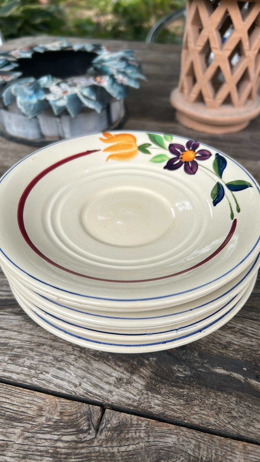 6 oude bordjes of schoteltjes Boch Freres Belgique, Ophalen of Verzenden