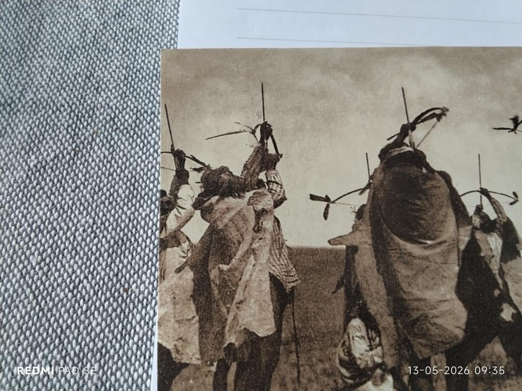 Edward S. Curtis - Atsina Crazy Dance - ANSICHTKAART., Ophalen of Verzenden