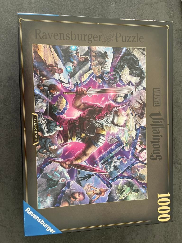 Ravensburger Marvel Villainous Killmonger Puzzel 1000 stukje, Ophalen of Verzenden, 500 t/m 1500 stukjes, Nieuw, Legpuzzel