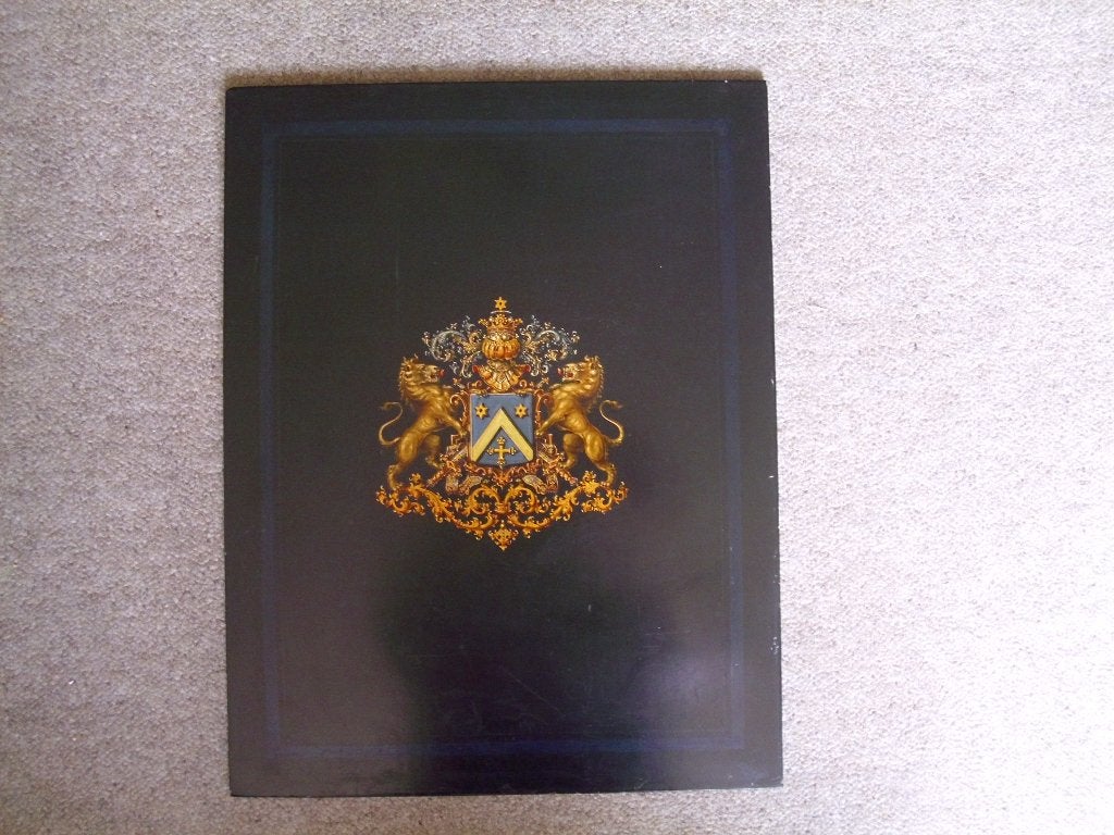 Prachtig geschilderd familiewapen op houten paneel, Verzenden, Origineel werk, Overige onderwerpen, Paneel