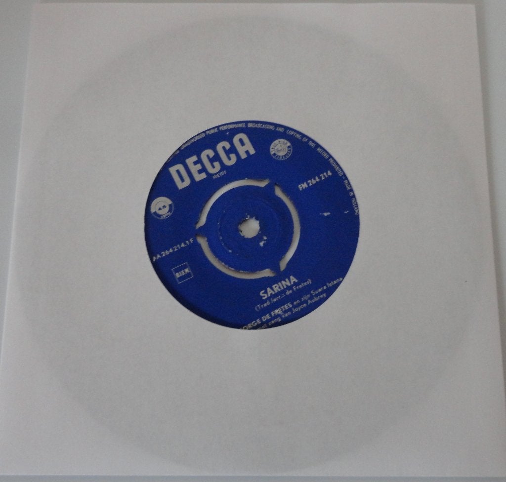 George de Fretes > Sarina, Cd's en Dvd's, Ophalen of Verzenden, Gebruikt, 7 inch, Nederlandstalig