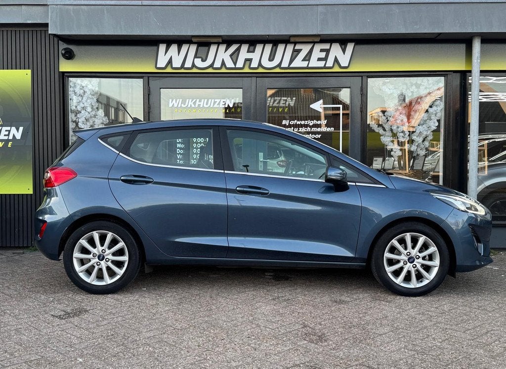 Ford Fiesta 1.0 EcoBoost Titanium met Climate ! Navigatie !, Auto's, Ford, Stof, Gebruikt, Blauw, 100 pk