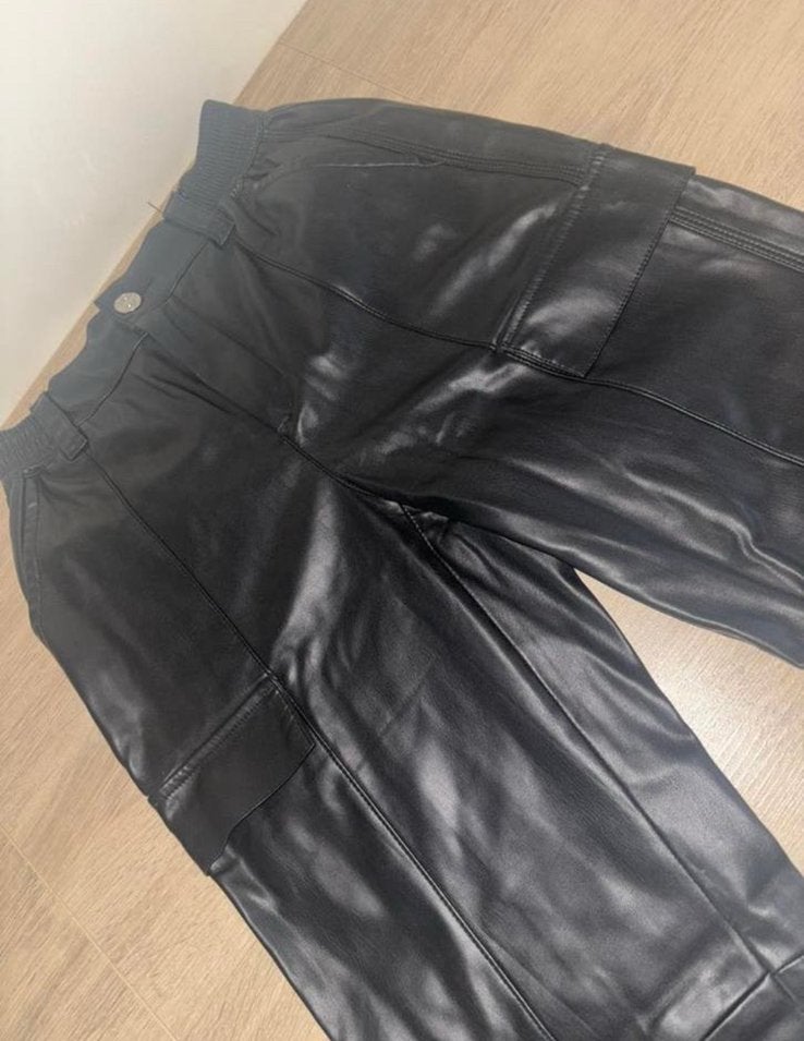 Leren cargo broek maat S, Zwart, Ophalen of Verzenden, Zo goed als nieuw, Maat 36 (S)