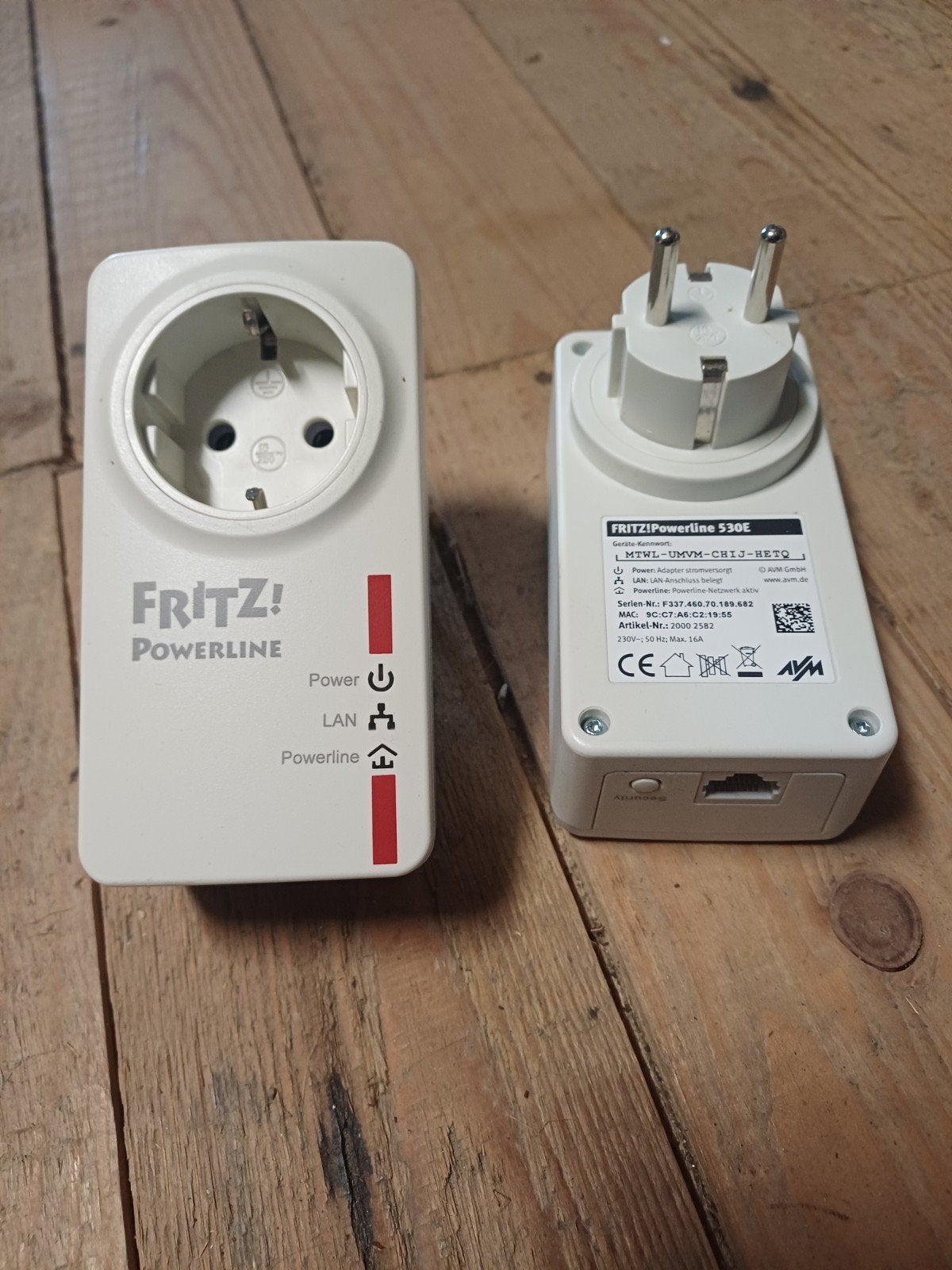 FRITZ!Powerline 530E Powerline Adapter Set, Ophalen of Verzenden, Zo goed als nieuw, FRITZ!