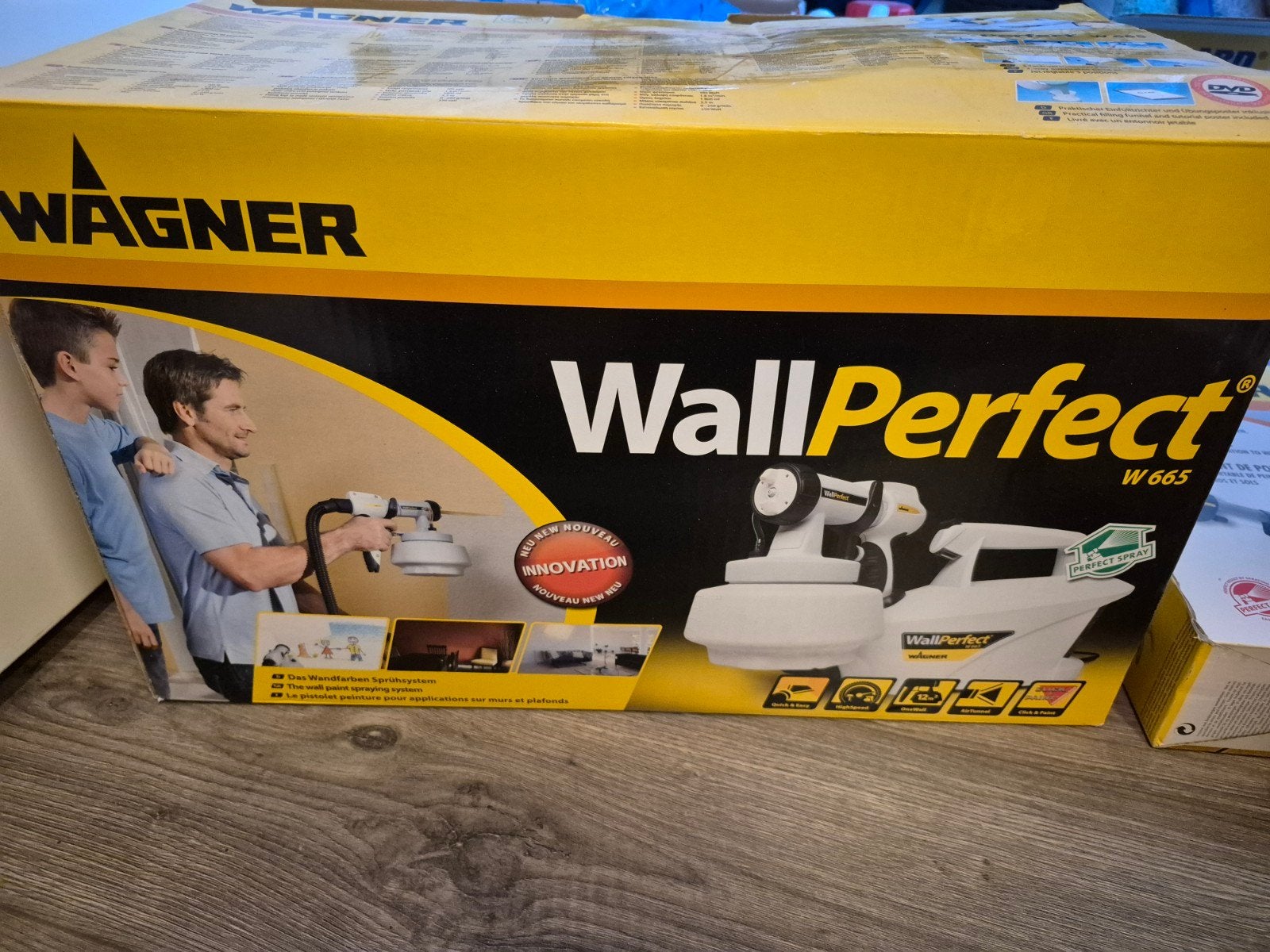 Wagner WallPerfect W665 verfspuit met accessoires, Ophalen, Gebruikt, Verfspuit of Verfpomp