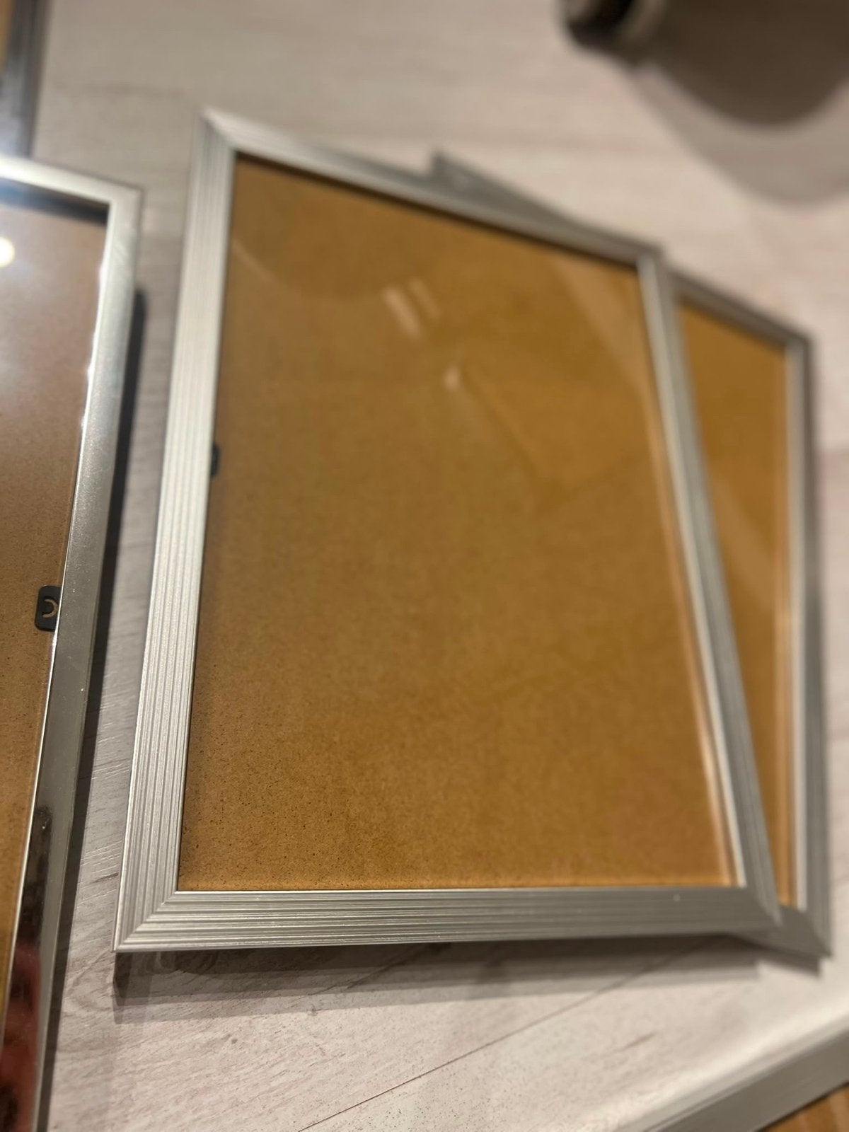 8x Fotolijst A3/A4 zilverkleurig - Gebruikt, Ophalen, Gebruikt, Fotolijst, Metaal