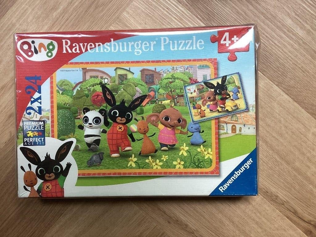 Ravensburger puzzel Bing 2x24 stukjes, Kinderen en Baby's, Speelgoed | Kinderpuzzels, Gebruikt, 4 tot 6 jaar, 10 tot 50 stukjes