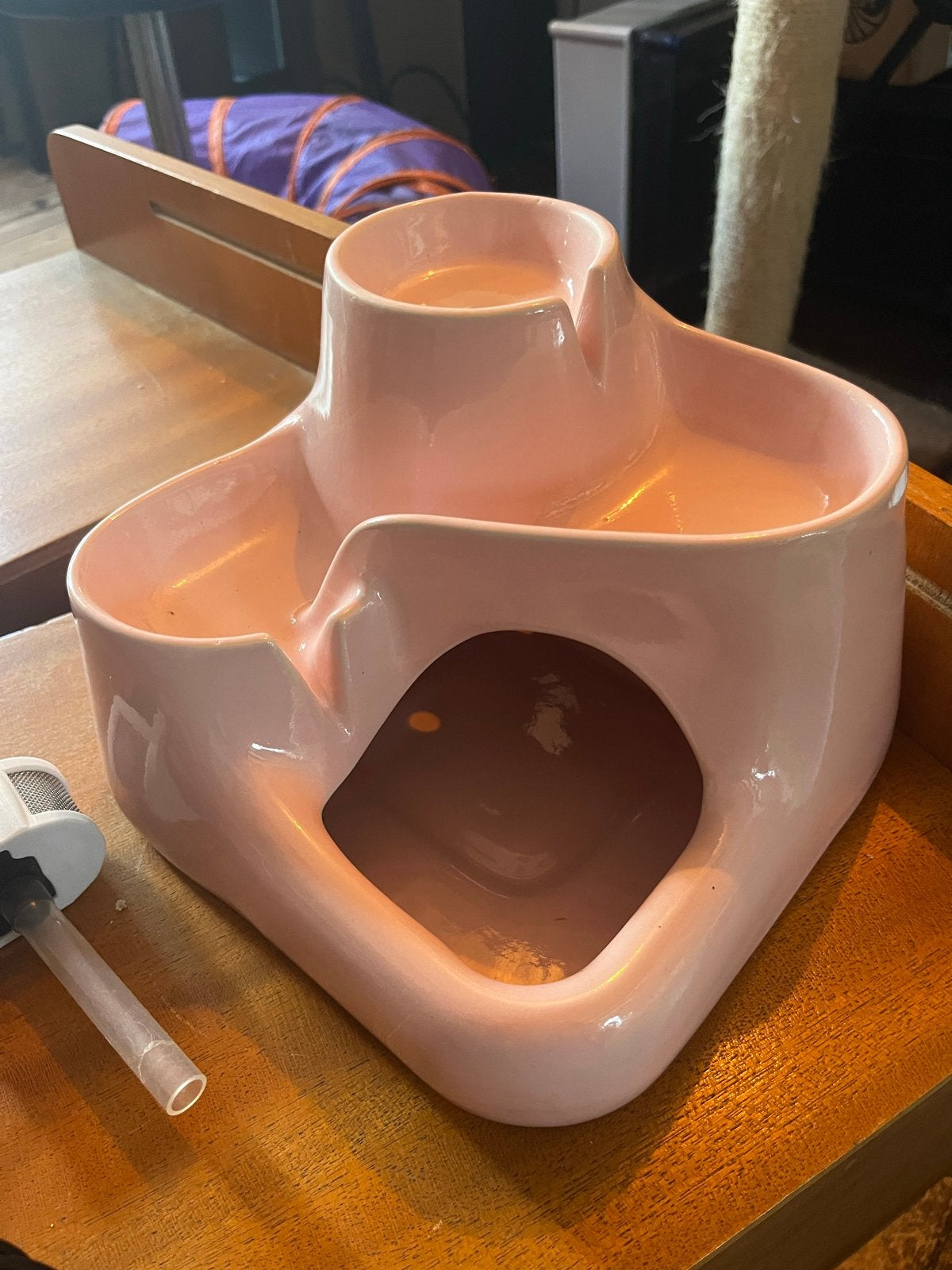 Miaustore roze keramische drinkfontein, Dieren en Toebehoren, Ophalen of Verzenden