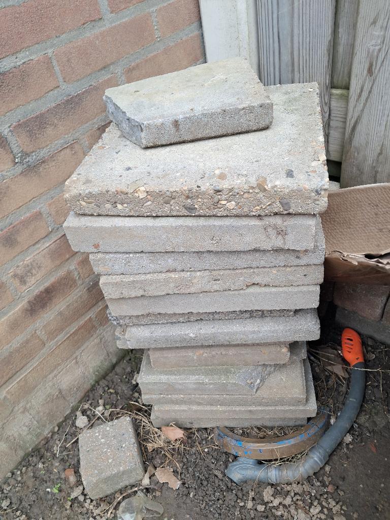 Tegels, Tuin en Terras, Ophalen, Gebruikt, Beton, Terrastegels