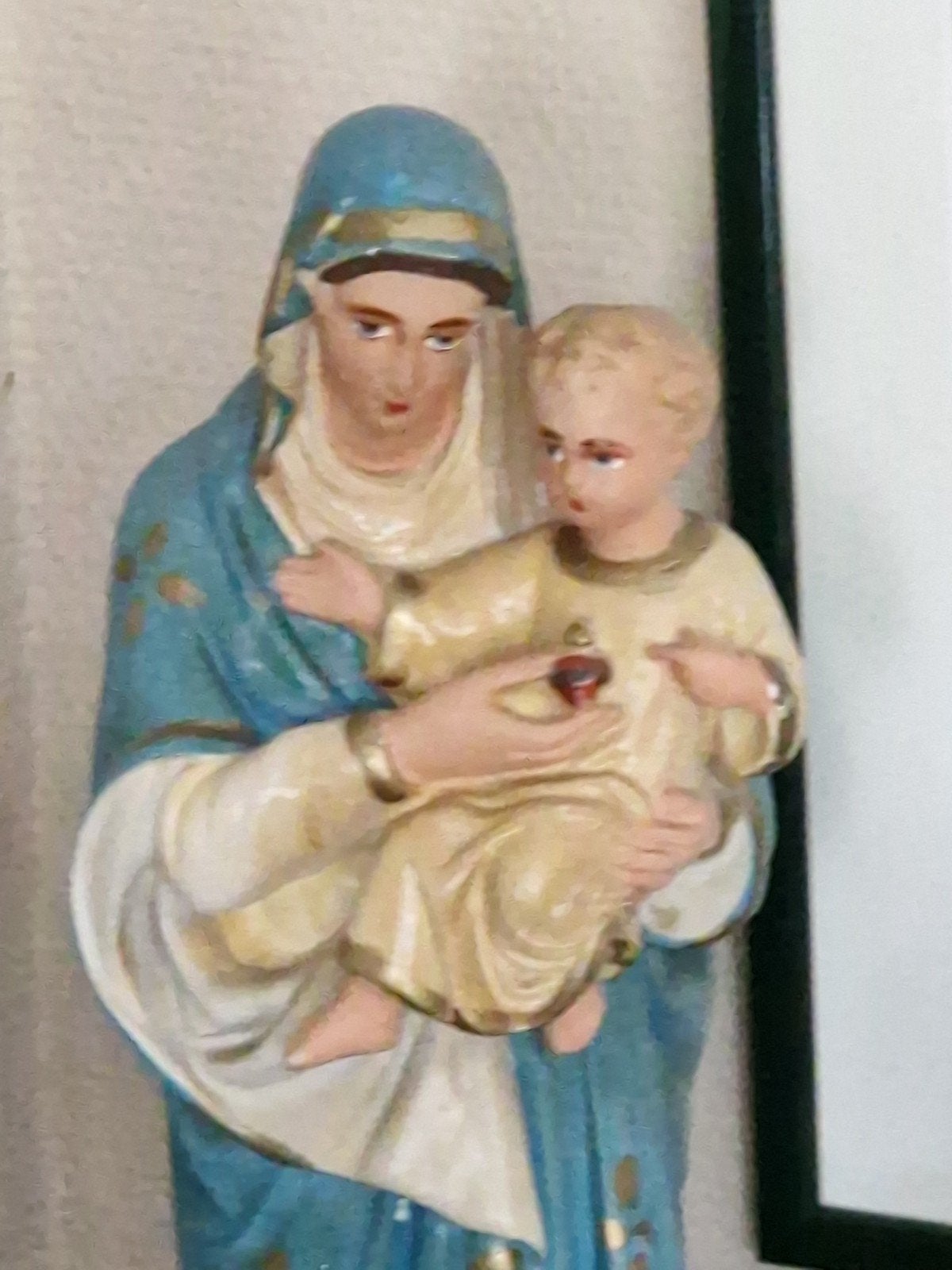 beeld  religieus  Maria & kind, Ophalen of Verzenden, Zo goed als nieuw, Mens