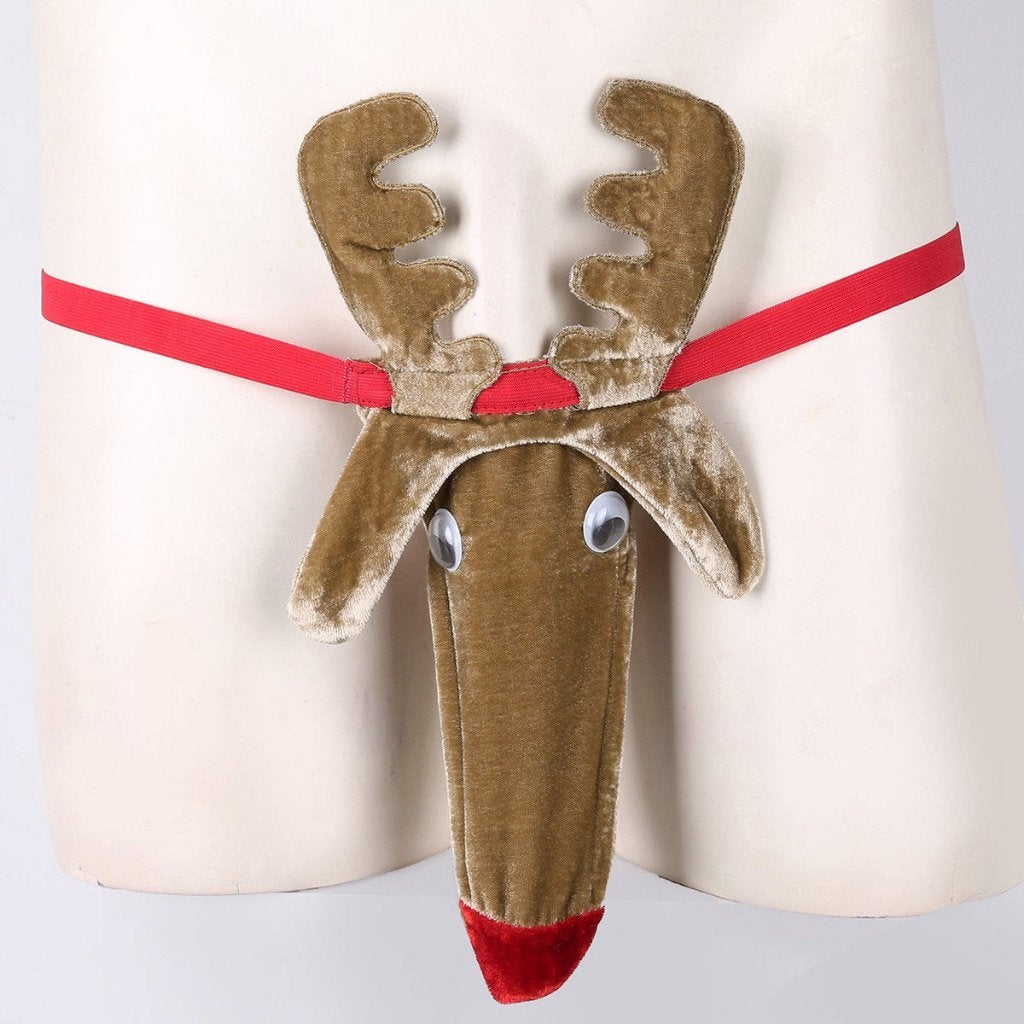 Kerstmis mannen string, Kleding | Heren, Ondergoed, Verzenden, Bruin, Slip