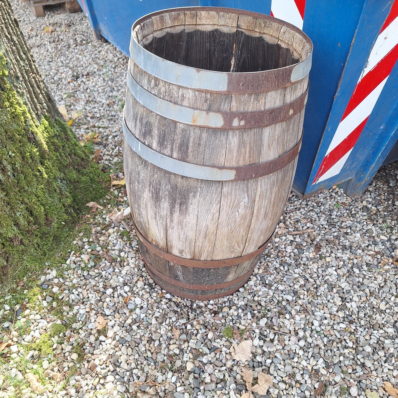 decoratieve ton, Tuin en Terras, 150 liter of meer, Ophalen, Gebruikt, Hout