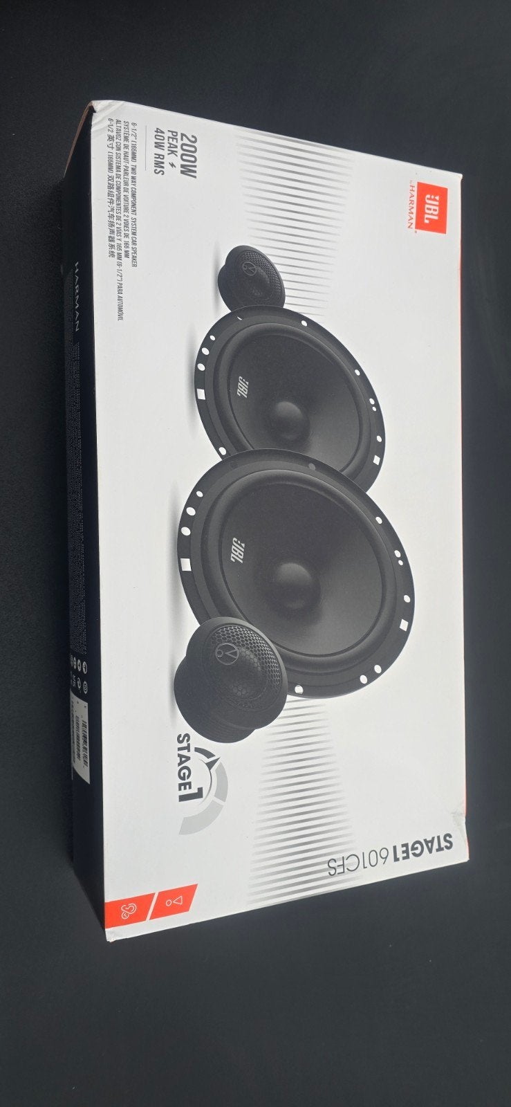 JBL STAGE1 601CFS 200W Peak + 40W RMS autospeakers, Ophalen of Verzenden, Zo goed als nieuw