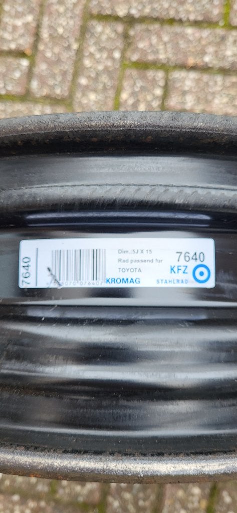 Stalen velgen 15 inch, Ophalen