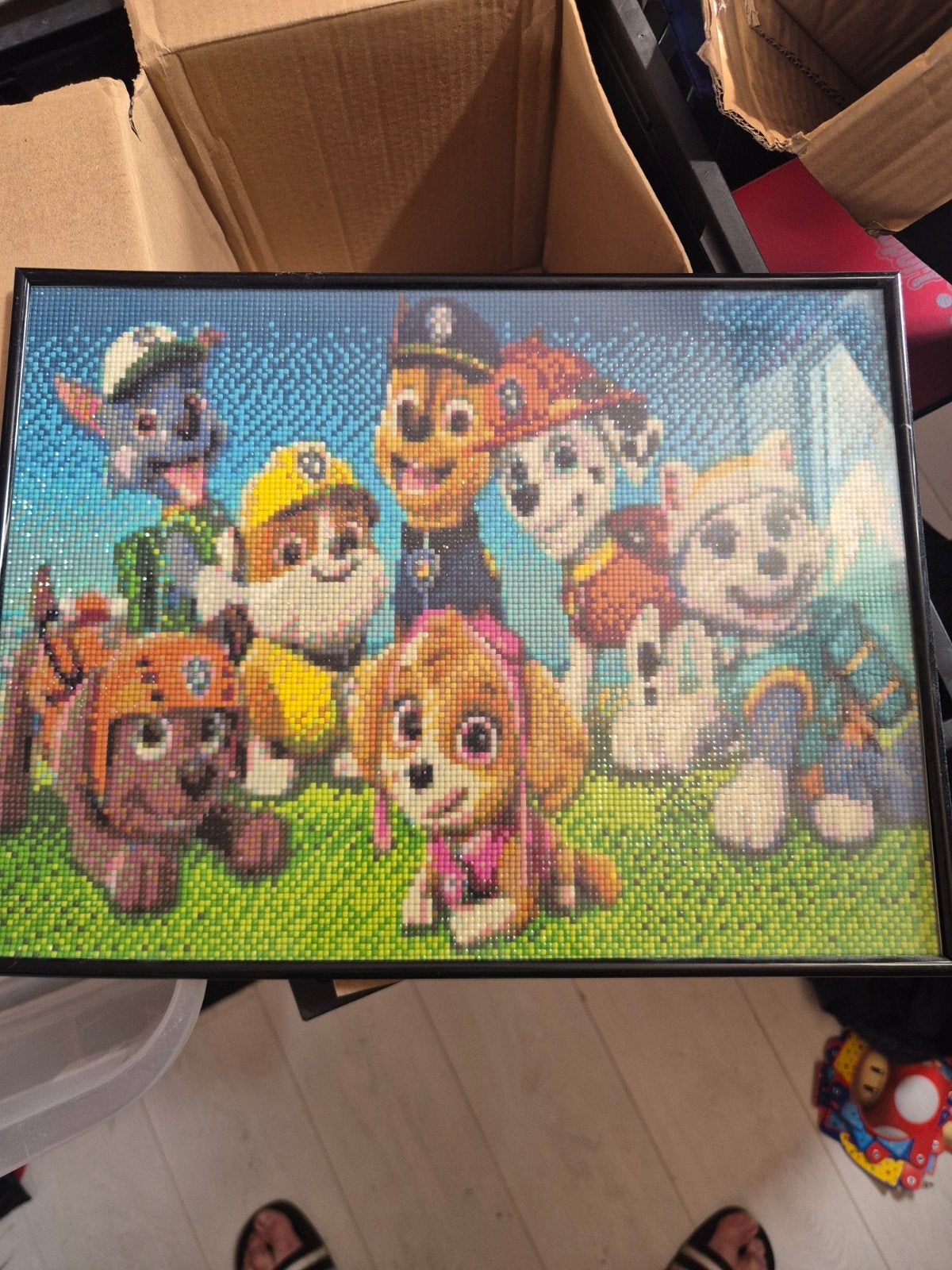 Diamond Painting Paw Patrol in lijst, Ophalen of Verzenden