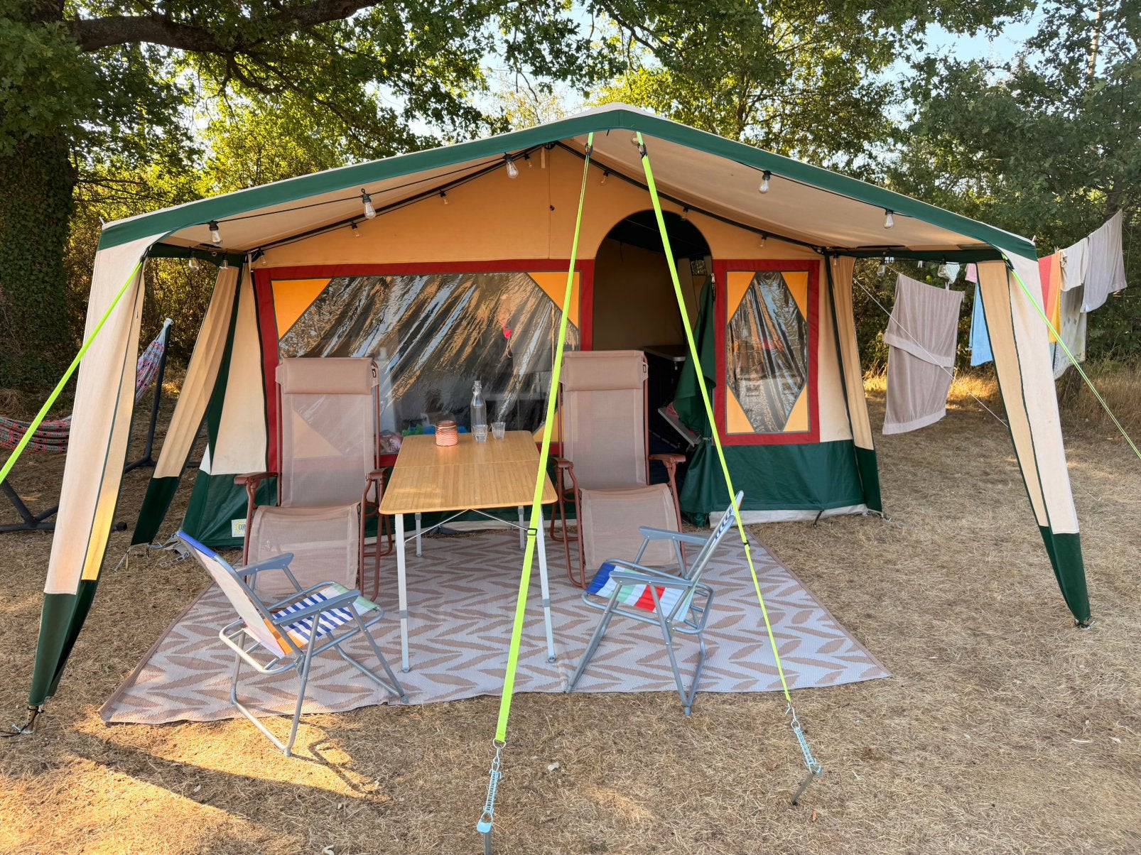 Vouwwagen Conway Mirage voor 6 personen, klaar voor vertrek, Caravans en Kamperen, Aanwezig, Tot en met 6, Groen, Ophalen