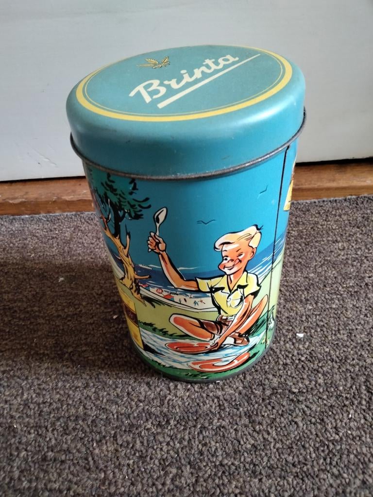 Vintage Brinta Blik - Nostalgische Ontbijtgranen Bus, Ophalen of Verzenden