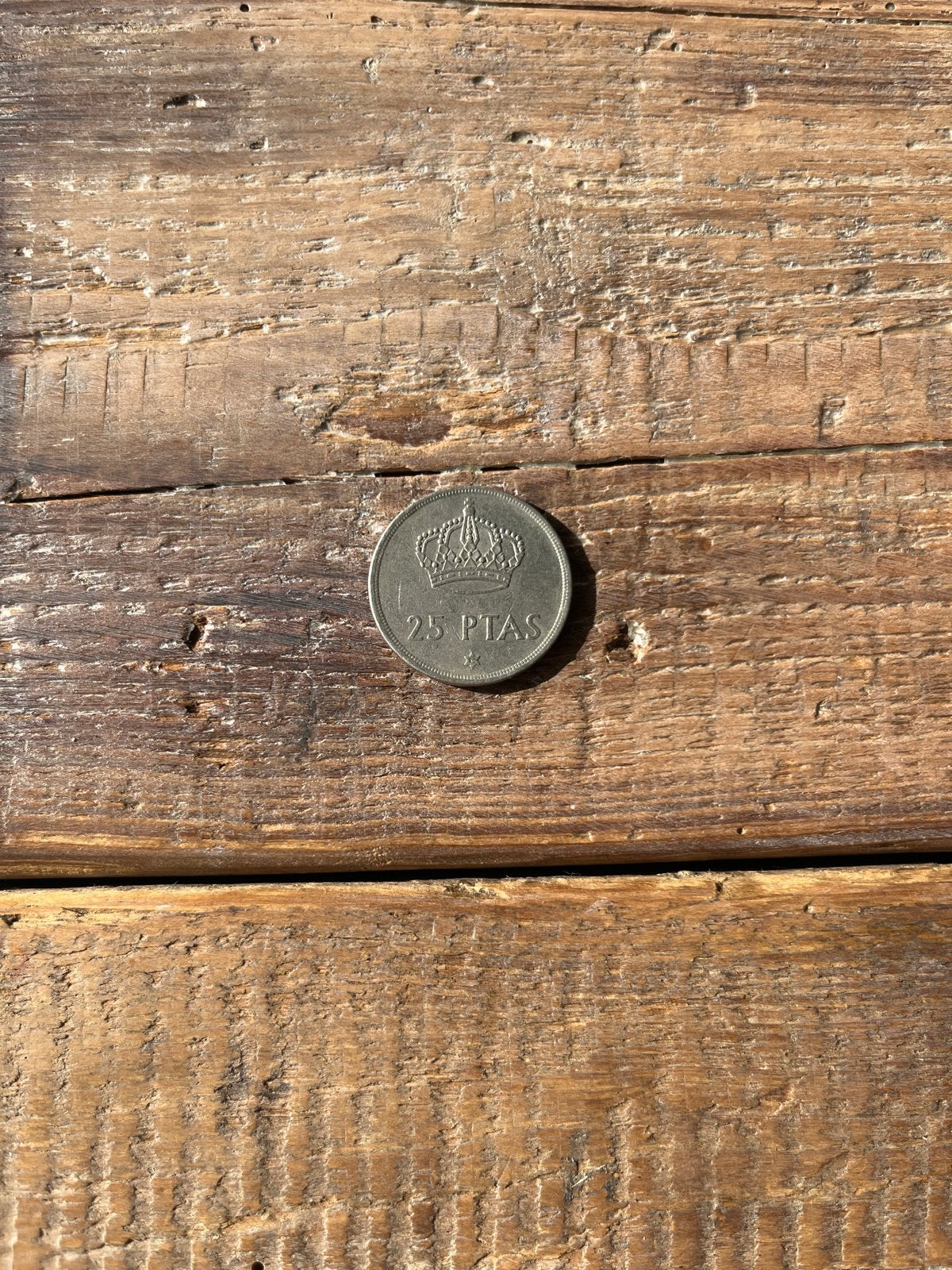 25 Pesetas Spaanse munt Juan Carlos I, Ophalen of Verzenden, Overige landen, Losse munt