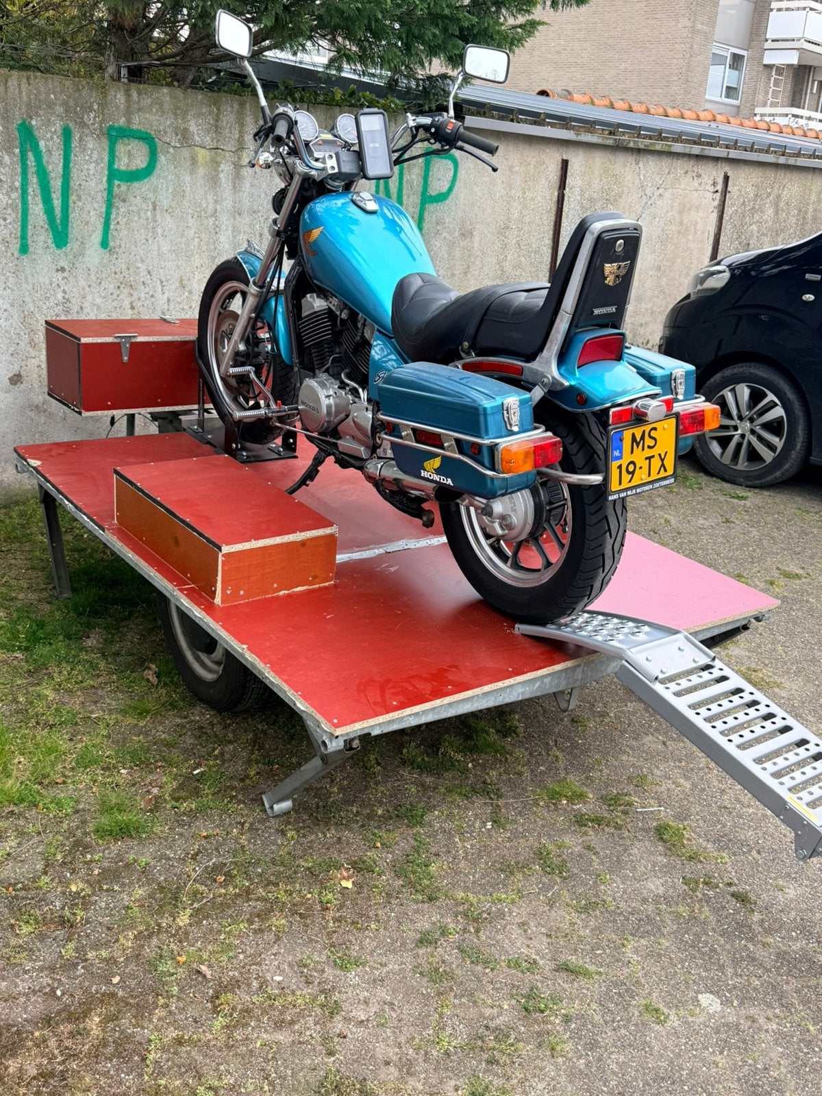Motor aanhanger, Ophalen, Gebruikt