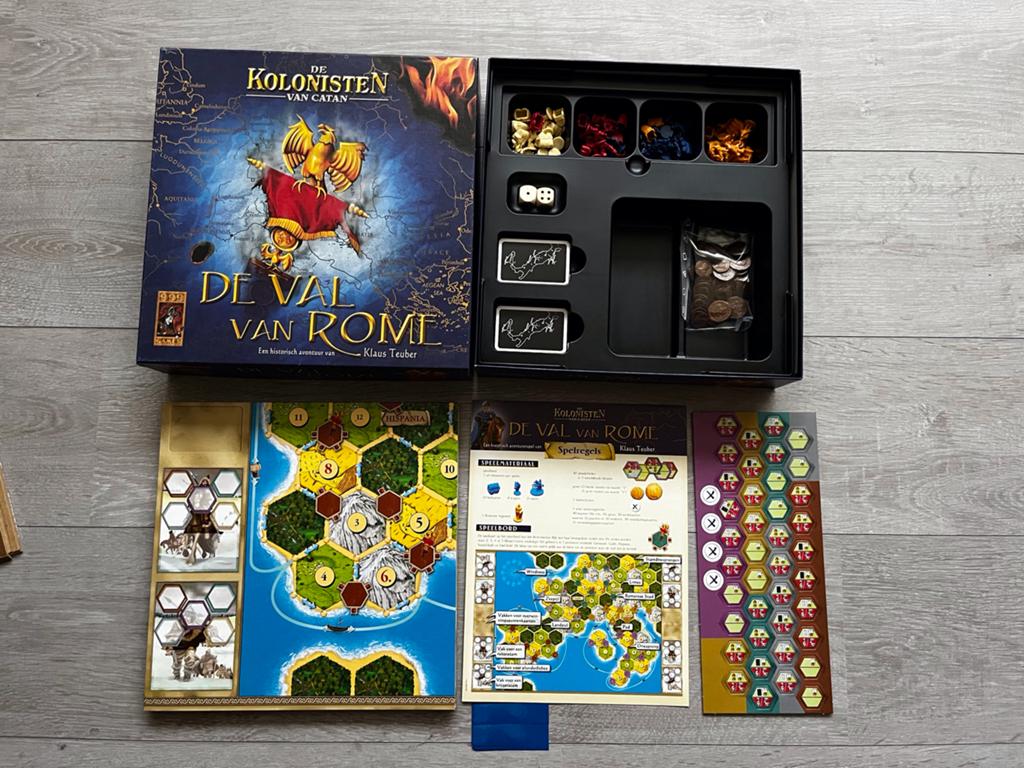 Kolonisten van Catan: De Val van Rome - 999 Games, Drie of vier spelers, Ophalen of Verzenden, Zo goed als nieuw