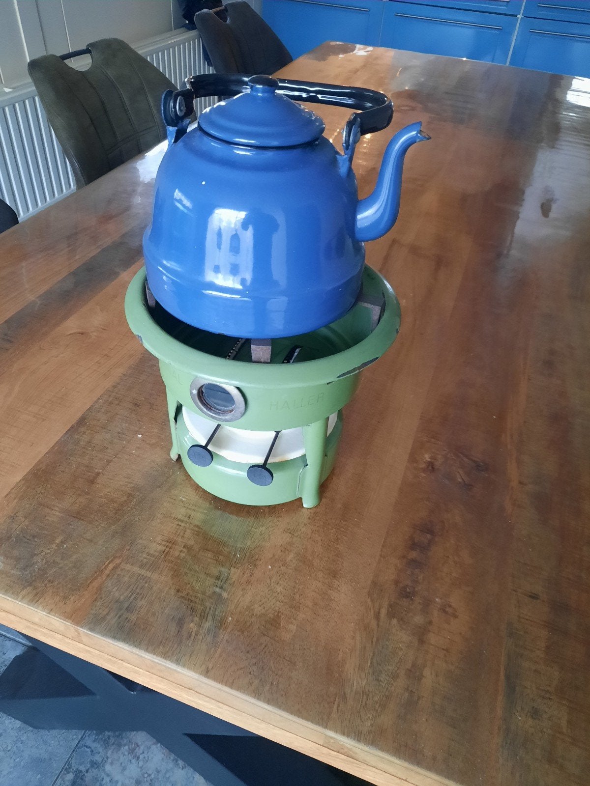 BK Original Haller petroleumstel 2 pits met keteltje, Ophalen of Verzenden