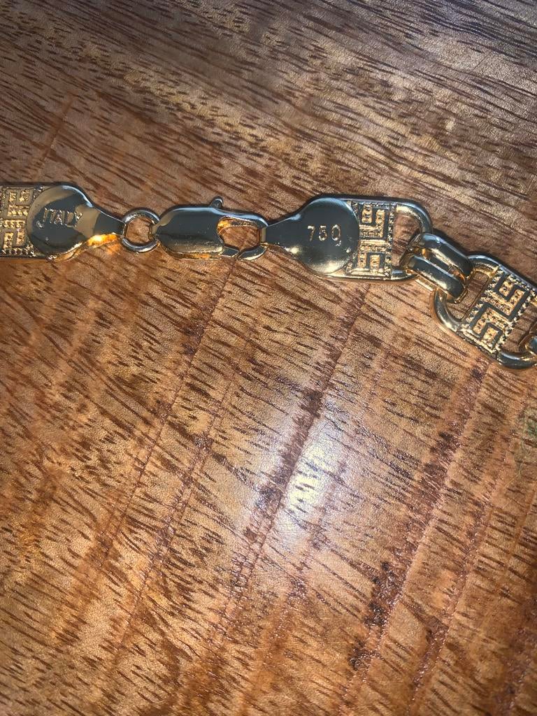 Double ketting uit Italië, Ophalen of Verzenden, Zo goed als nieuw, Goud, Overige materialen